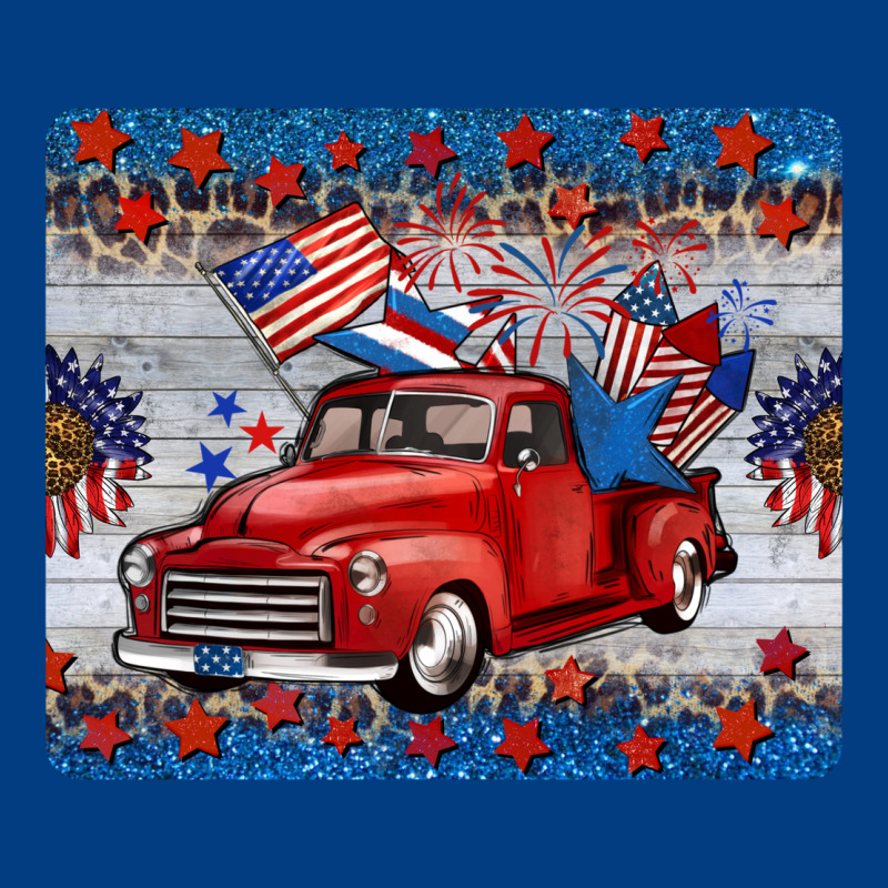 American Truck 4th Of July Mousepad Premium Sweatshirt by BarkalooDesign | Teevron
