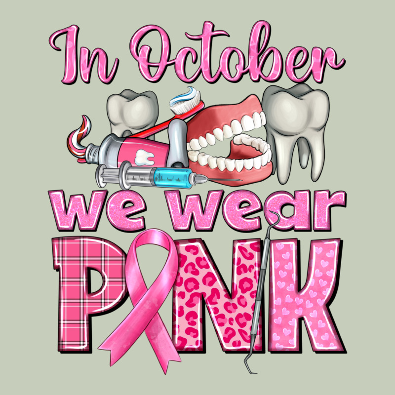 In October We Wear Pink Breast Cancer Awareness Ladies Tee by texasbilliewilder | Teevron