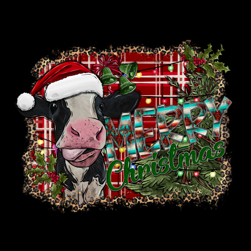 Merry Christmas Cow Heavyweight Sweatshirt by CowhideDigitalArt | Teevron