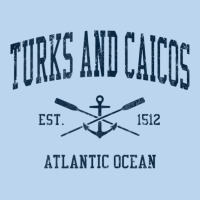 Turks And Caicos Vintage Navy Crossed Oars & Boat Anchor Classic Tee | Teevron