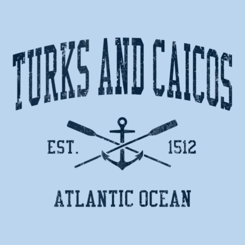 Turks And Caicos Vintage Navy Crossed Oars & Boat Anchor Classic Tee by trangStudio | Teevron