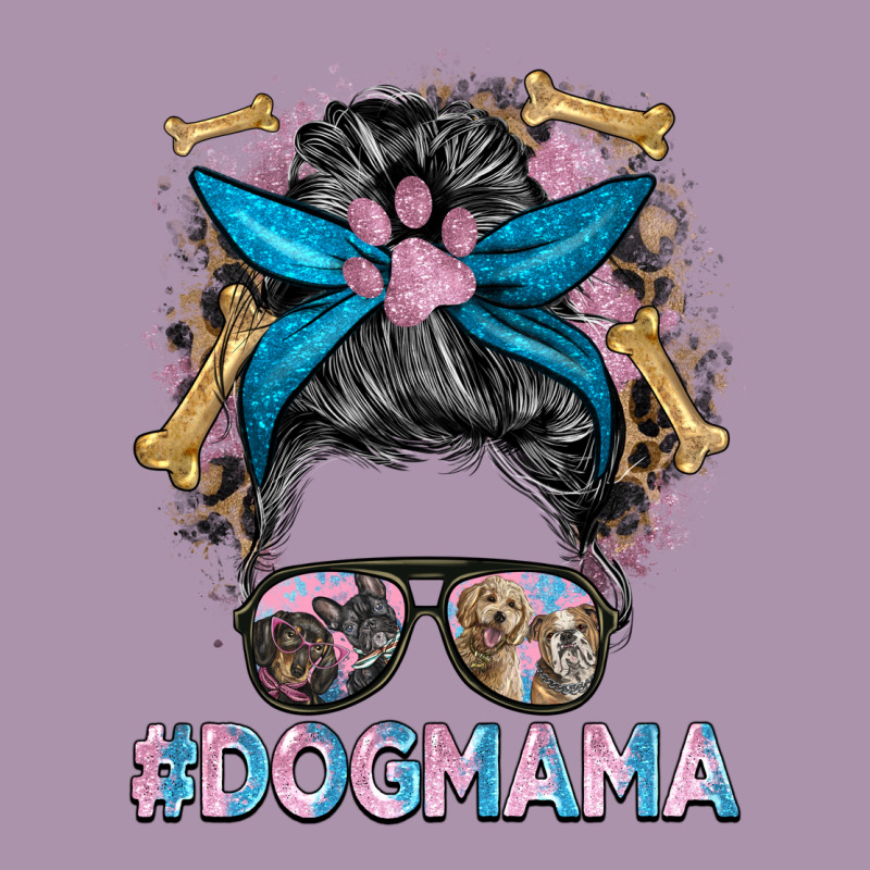 Dog Mama Messy Bun Heavyweight Hoodie by BarkalooDesign | Teevron