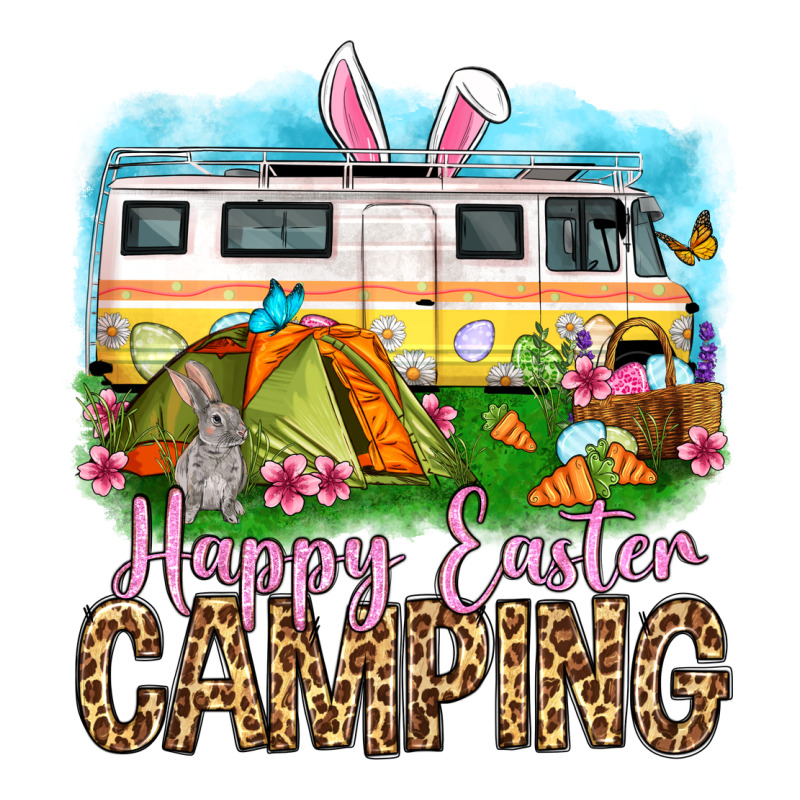 Happy Easter Camping Long Sleeve Tee by OliviaCreatesArt | Teevron