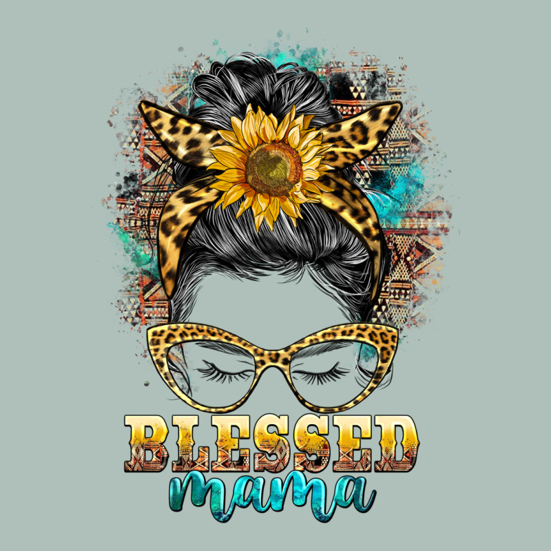Blessed Mama Messy Bun Heavyweight Hoodie by BarkalooDesign | Teevron