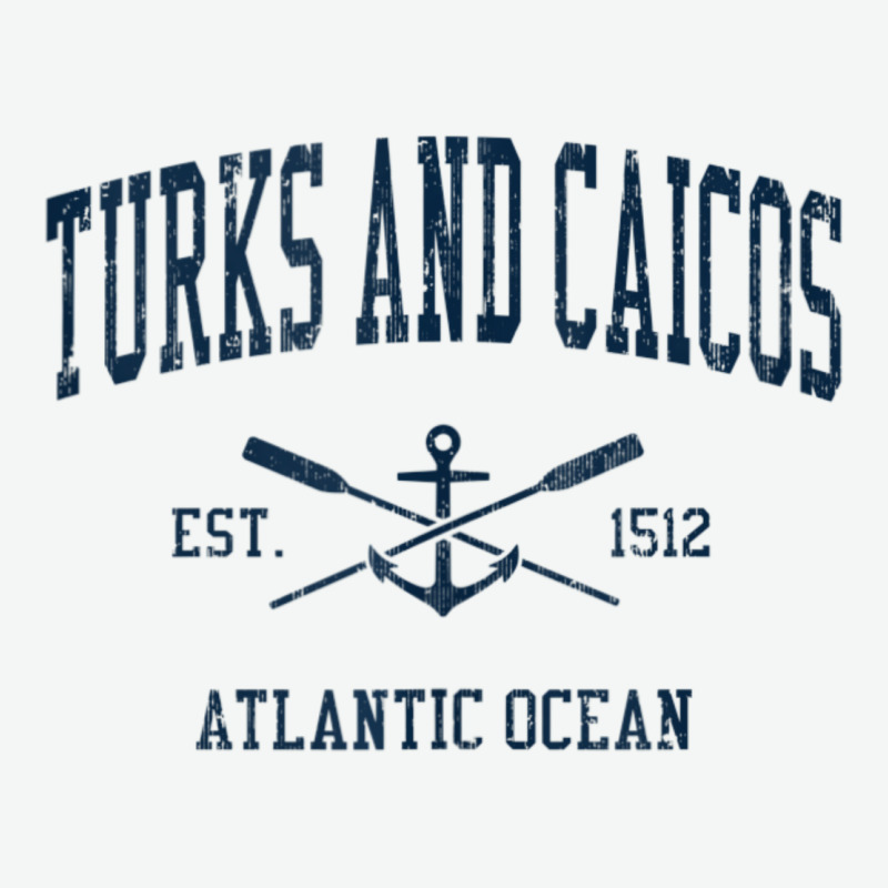 Turks And Caicos Vintage Navy Crossed Oars & Boat Anchor Urban Heavy Tee by trangStudio | Teevron