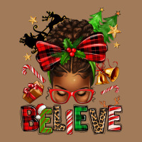 Christmas Believe Afro Messy Bun Classic Tee | Teevron