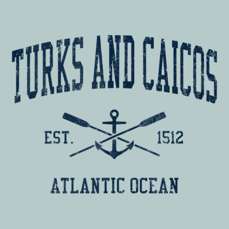 Turks And Caicos Vintage Navy Crossed Oars & Boat Anchor Heavy Core Tee by trangStudio | Teevron