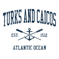Turks And Caicos Vintage Navy Crossed Oars & Boat Anchor | Teevron