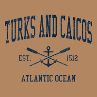Turks And Caicos Vintage Navy Crossed Oars & Boat Anchor Long Sleeve Tee | Teevron