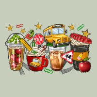 School Bus Coffee Cups Ladies Tee | Teevron