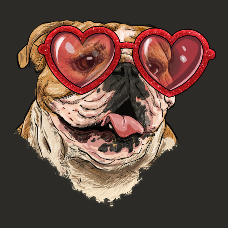 English Bulldog With Love Glass Heavy Core Tee by RanaPortraitStore | Teevron