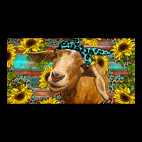 Goat With Sunflowers And Leopard Heavy Core Tee | Teevron