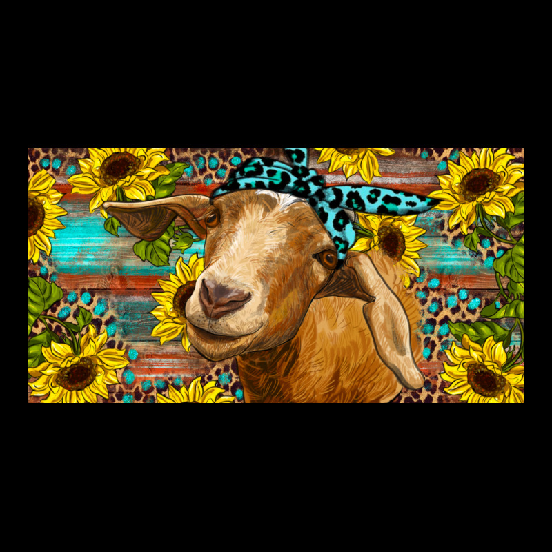 Goat With Sunflowers And Leopard Heavy Core Tee by RanaPortraitStore | Teevron