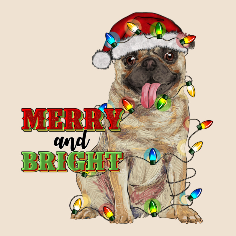 Merry And Bright Pug Urban Heavy Tee by RanaPortraitStore | Teevron