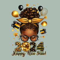 2024 Happy New Year  Afro Messy Bun Classic Tee | Teevron