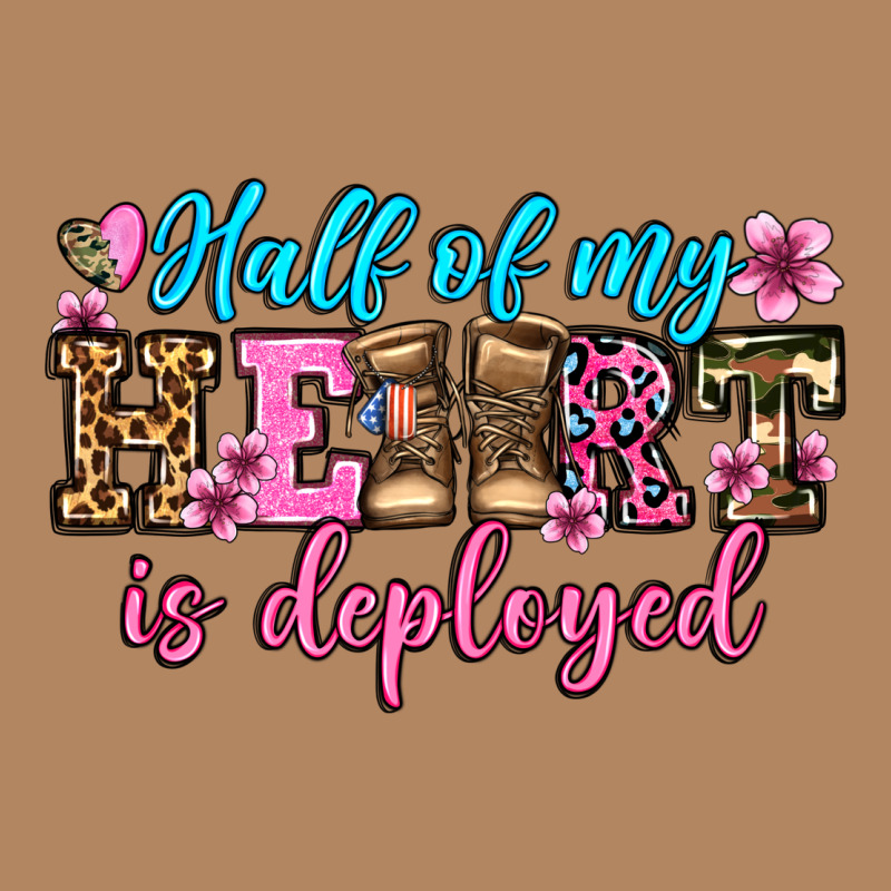 Half Of My Haert Is Deployed Olivia Long Sleeve Tee by OliviaCreatesArt | Teevron