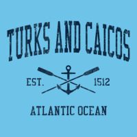 Turks And Caicos Vintage Navy Crossed Oars & Boat Anchor Premium Sweatshirt | Teevron