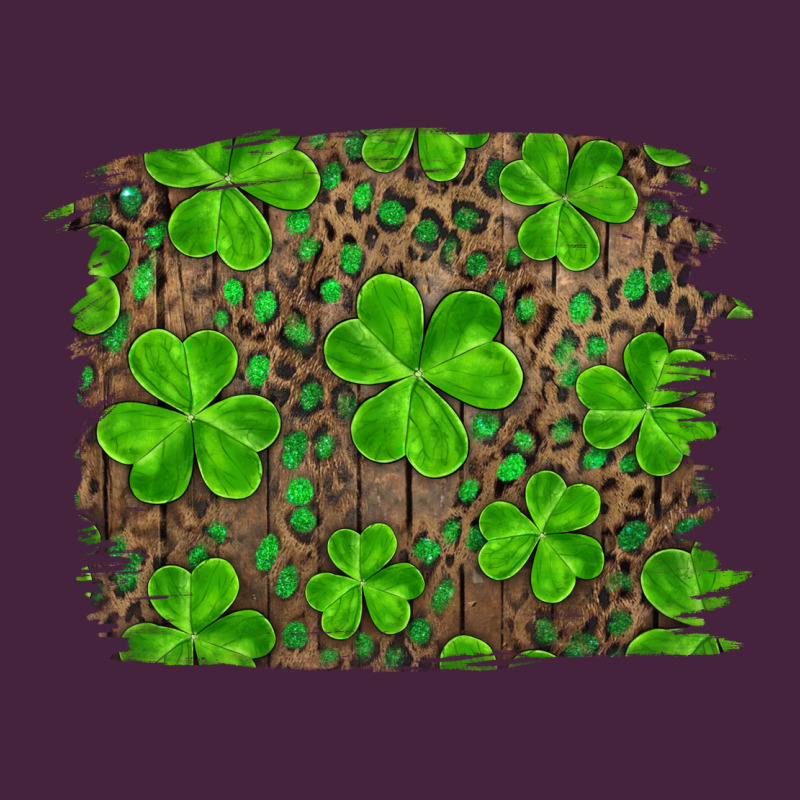 St Patrick's Day Shamrock And Leopard Distressed Premium Tee by RanaPortraitStore | Teevron