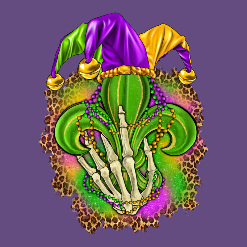 Mardi Gras With Skeleton Hand Vintage Hoodie by HowdyJamesFarm | Teevron