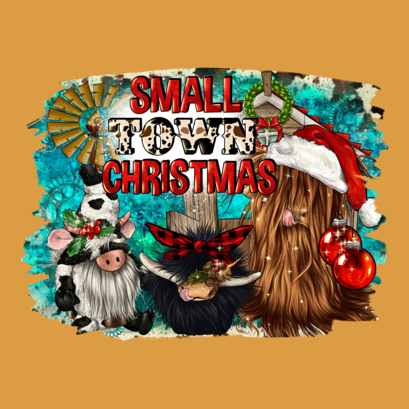 Small Town Christmas Urban Heavy Tee by CowGirlArtShop | Teevron