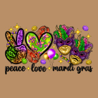 Peace Love Mardi Gras Vintage Hoodie | Teevron