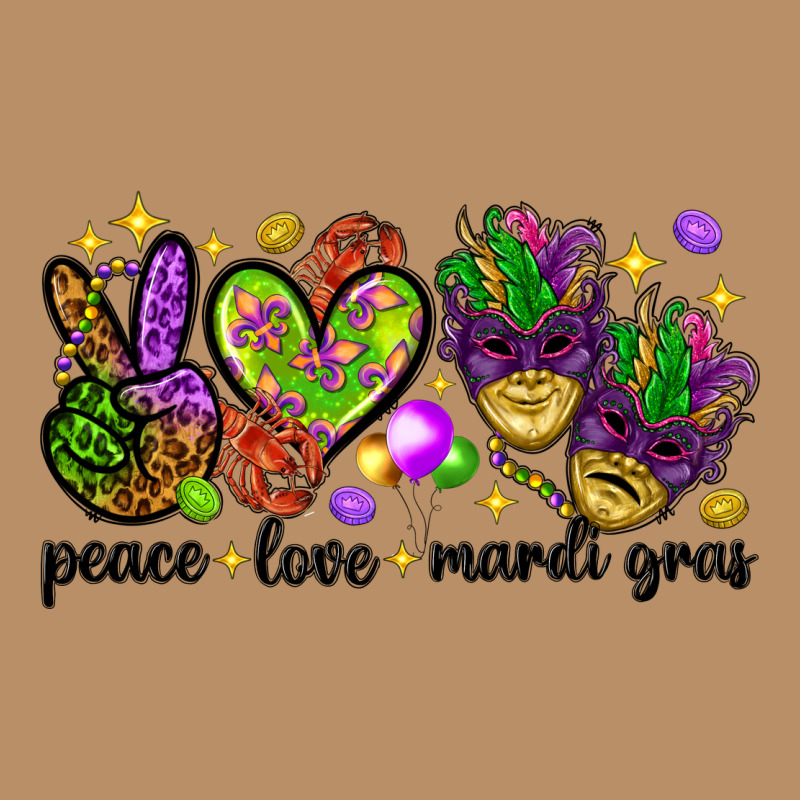 Peace Love Mardi Gras Vintage Hoodie by HowdyJamesFarm | Teevron