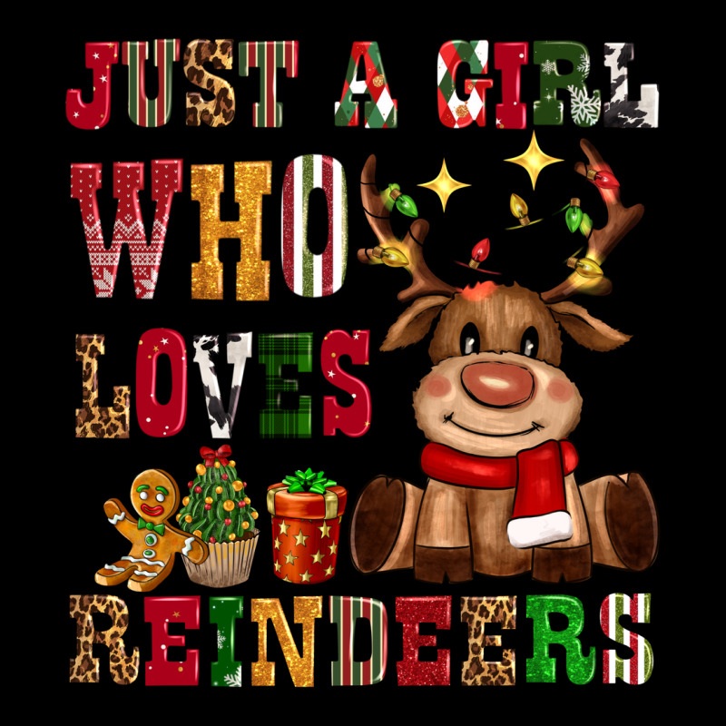 Just A Girl Who Loves Reindeers Urban Heavy Tee by CowGirlArtShop | Teevron