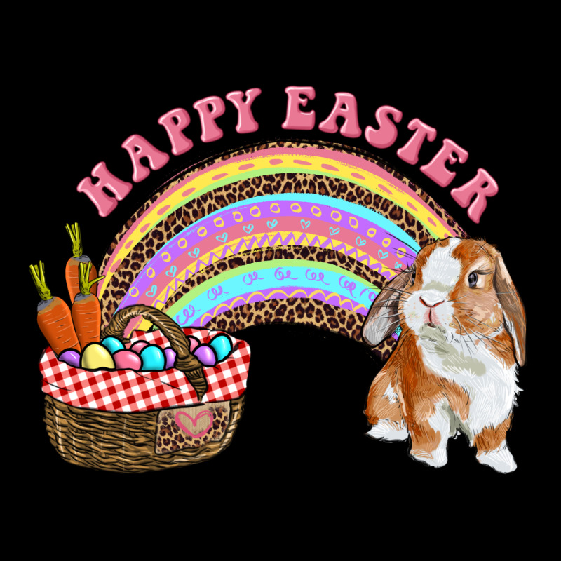 Happy Easter Bunny And Egg Basket Rainbow Heavy Core Tee by RanaPortraitStore | Teevron