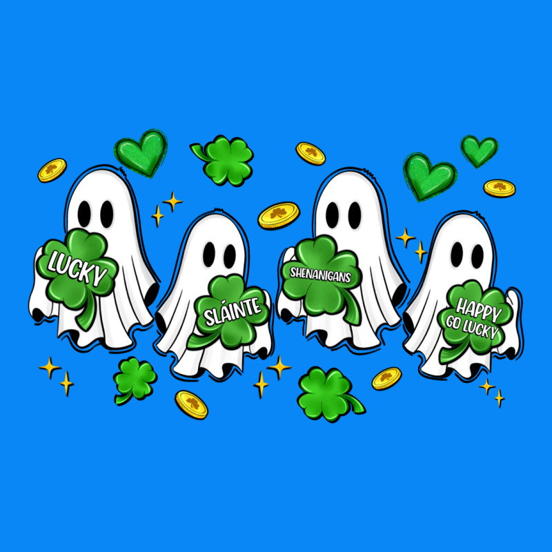 Clover Ghostie St.patrick's Day Zipper Hoodie by Artiststas | Teevron