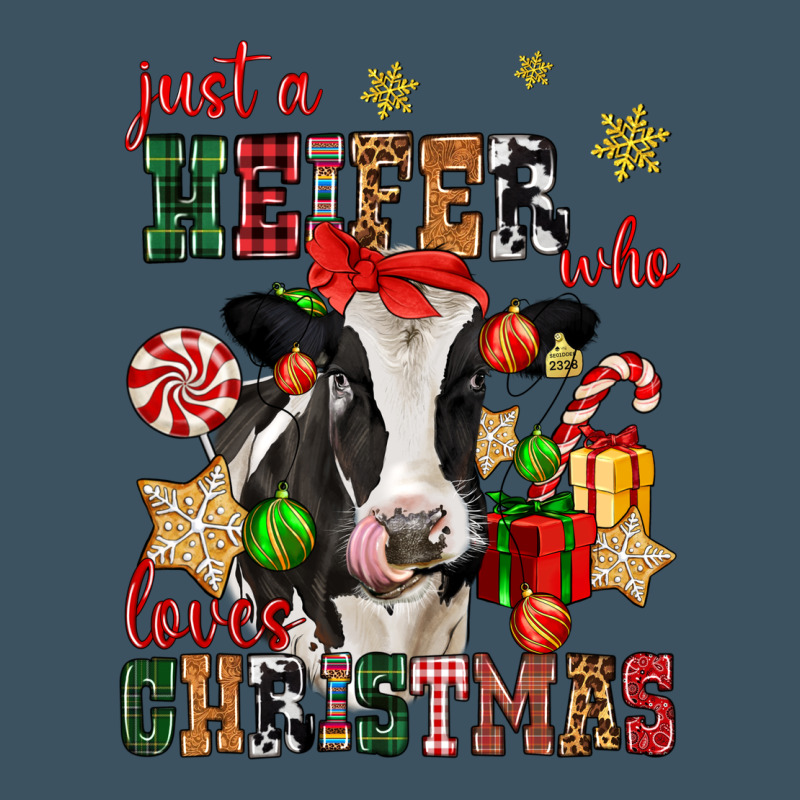 Just A Heifer Who Loves Christmas Cow Urban Heavy Tee by CowGirlArtShop | Teevron