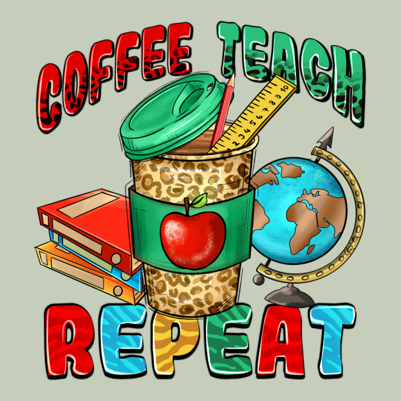 Coffee Teach Repeat Ladies Tee by NancyCooperArtShop | Teevron