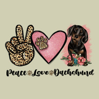 Peace Love Dachshund Heavy Core Tee | Teevron