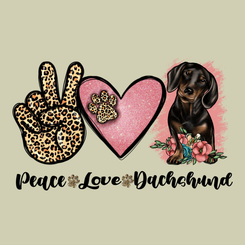 Peace Love Dachshund Heavy Core Tee by JahusDesignShop | Teevron