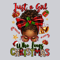 Just A Girl Who Loves Christmas Afro Messy Bun Classic Tee | Teevron