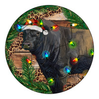 Black Angus Bull with Christmas Lights | Teevron