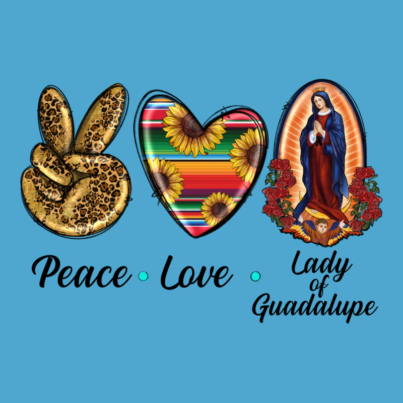 Peace Love Lady Of Guadalupe Premium Hoodie by RanaPortraitStore | Teevron