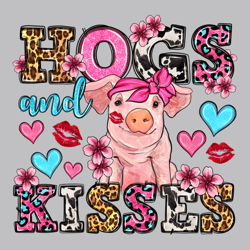 Hogs And Kisses Pig  Olivia Long Sleeve Tee by OliviaCreatesArt | Teevron