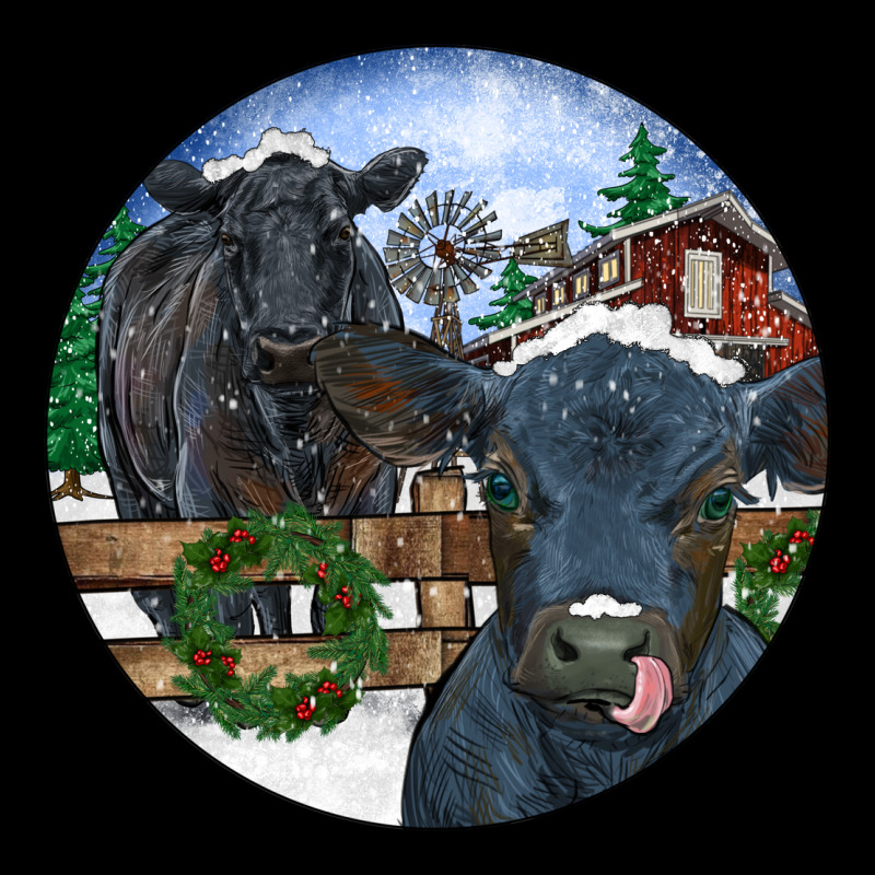 Black Angus Cattle And Calf Christmas Heavy Core Tee by RanaPortraitStore | Teevron