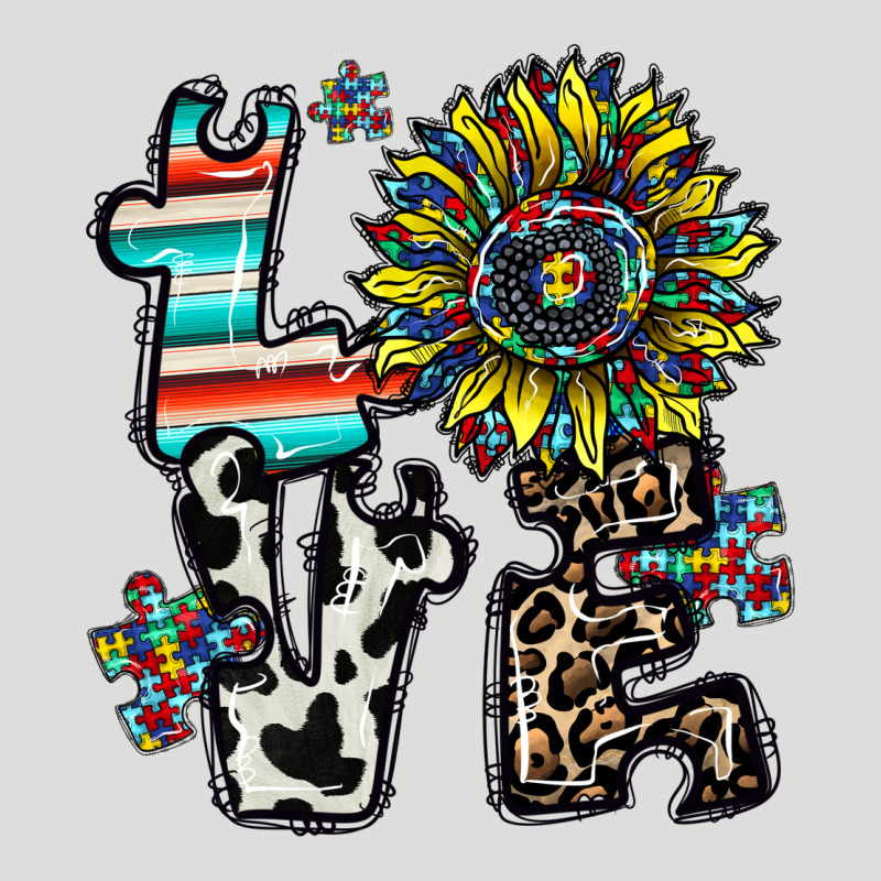 Love Autism Zipper Hoodie by CowhideDigitalArt | Teevron