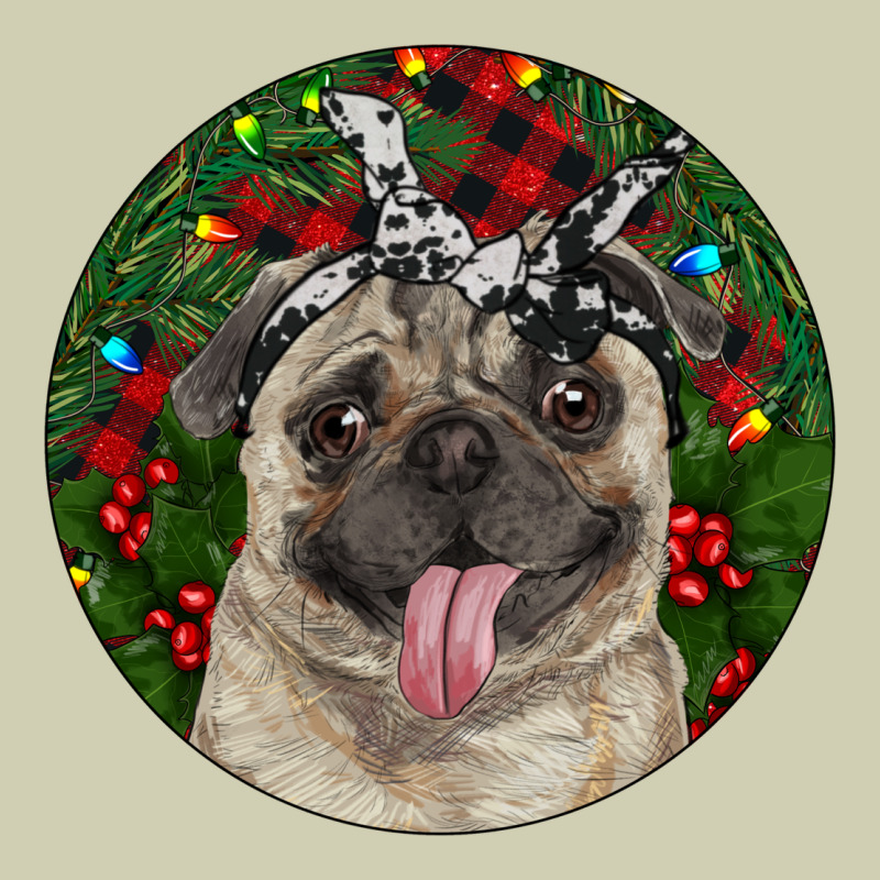 Christmas Pug With Buffalo Plaid Heavy Core Tee by RanaPortraitStore | Teevron