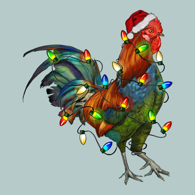 Christmas Lights Rooster Heavy Core Tee by RanaPortraitStore | Teevron