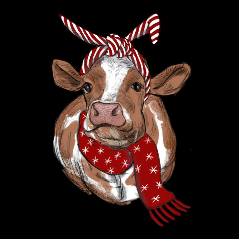 Christmas Heifer With Scarf Heavy Core Tee by RanaPortraitStore | Teevron