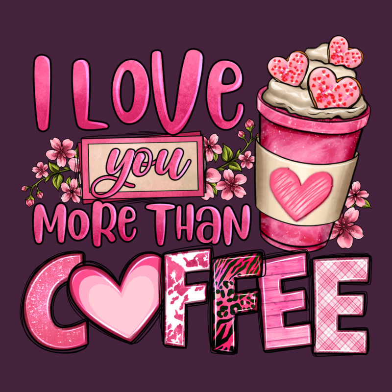 I Love You More Than Coffee Valentines Day Long Sleeve Tee by OliviaCreatesArt | Teevron