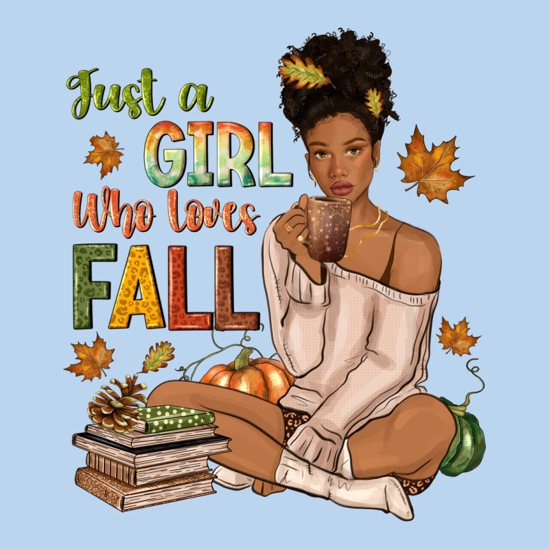 Just A Girl Who Loves Fall Afro Woman Classic Tee by NancyCooperArtShop | Teevron