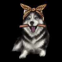 Alaskan Husky With Bandeau Ladies Tee | Teevron