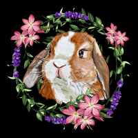 Bunny Face With Floral Wreath Heavy Core Tee | Teevron