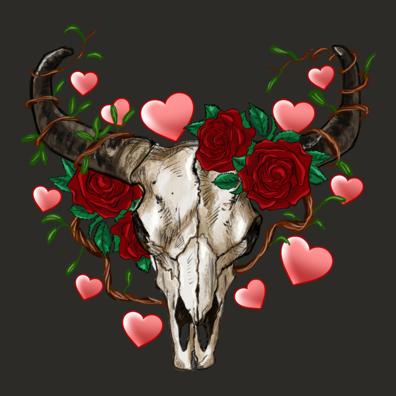 Valentines Bull Skull Heavy Core Tee by RanaPortraitStore | Teevron