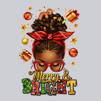 Merry And Bright Christmas Afro Messy Bun Classic Tee | Teevron