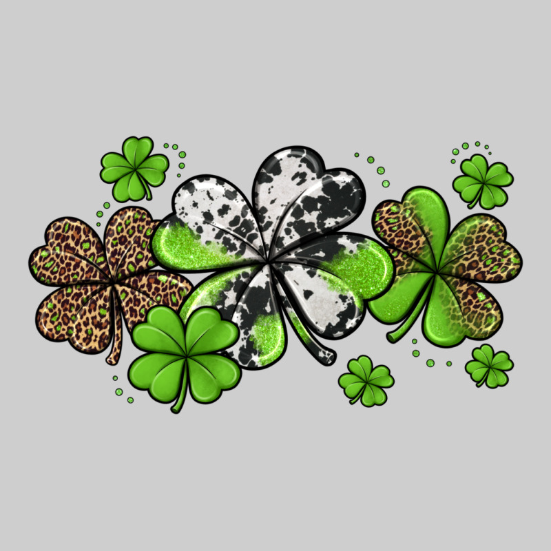 Western Cowhide Leopard Glitter Shamrocks Premium Tee by Jasminsmagicworld | Teevron