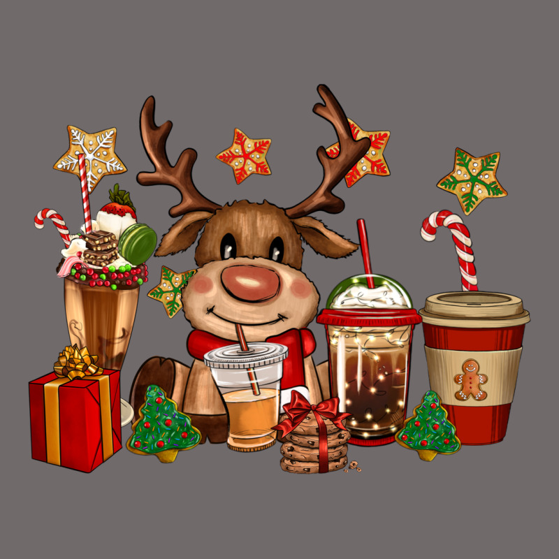Reindeer Coffe Cups Christmas Urban Heavy Tee by CowGirlArtShop | Teevron